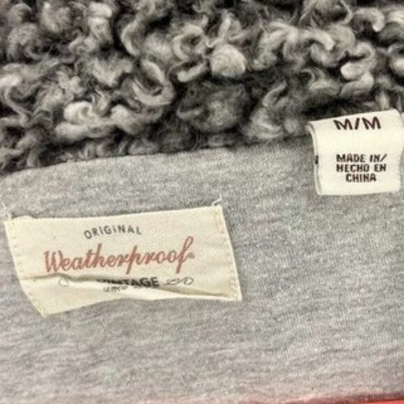 Weatherproof Vintage Women’s Gray Sherpa Fleece Quarter-Zip Pullover Jacket (M) - Picture 9 of 9